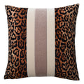 Dann Foley cheetah pillow with tawney blush over ivory