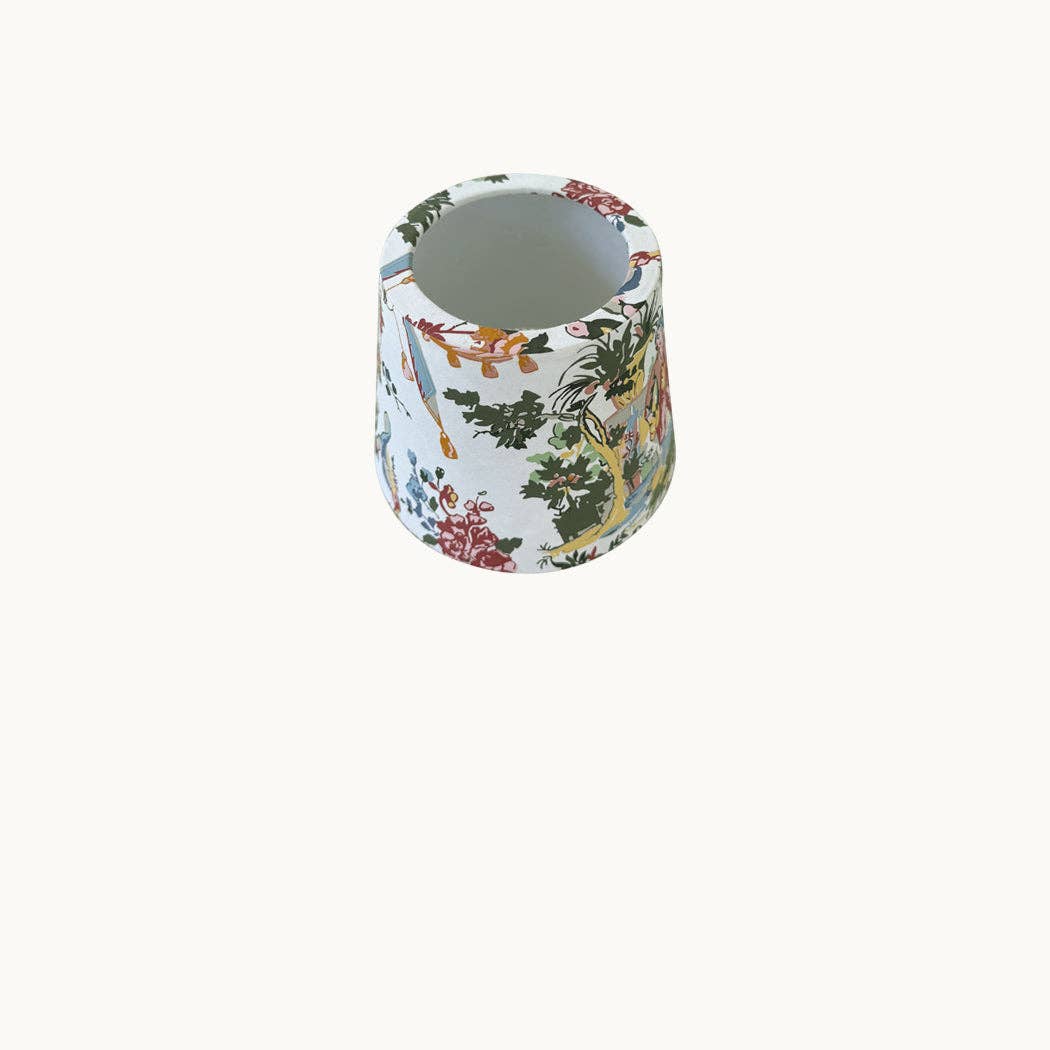 Toile  paper shade cover