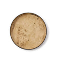 Small burled wood pattern round tray