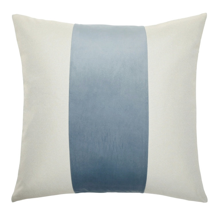 24in x 24in two toned blue and white pillow
