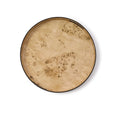 Medium burled wood pattern round tray