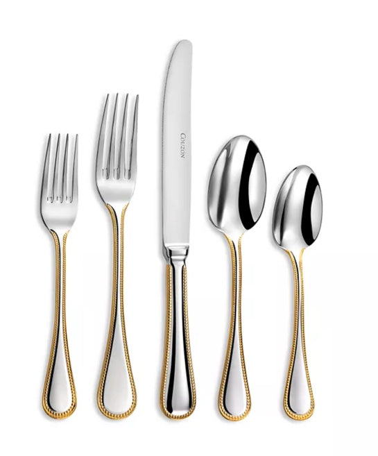 Couzon le Pearle Gold Accent 5pc Flatware