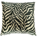 24in x 24in Zebra and taupe velvet pillow
