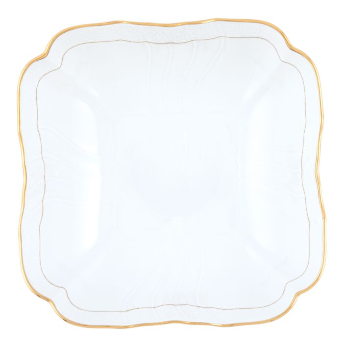 Herend Golden Edge Square Salad Bowl