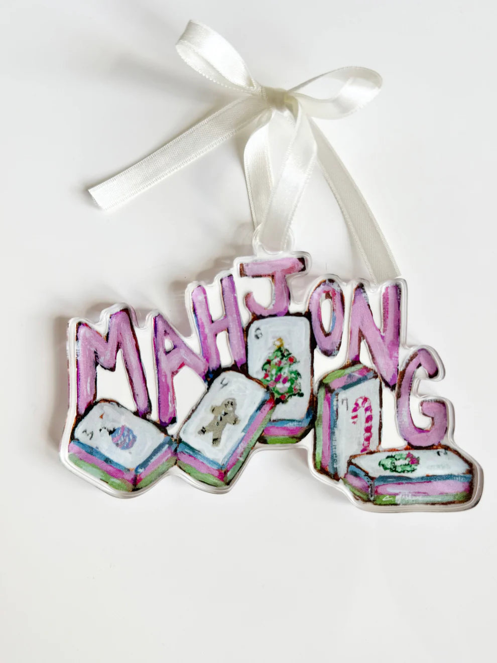 Acrylic "mahjong" ornament