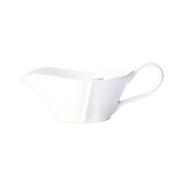 Vietri Lastra White Sauce Server