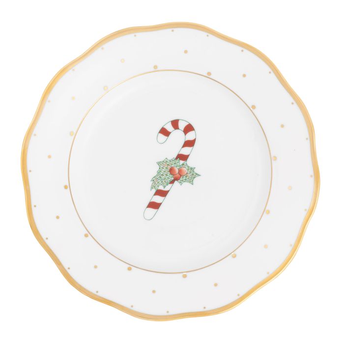 Herend Candy Cane Dessert Plate