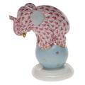 Herend Dancing Elephant in Rasberry