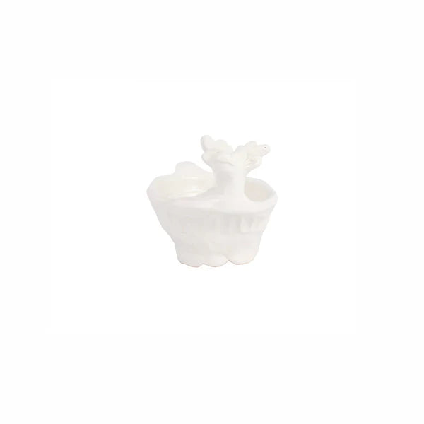 Vietri Pietra Natale Figural Deer Condiment Bowl