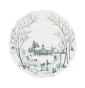 Country Estate Winter Frolic Dessert Plate in Evergreen