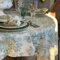 Tablecloth Montefalco Toile - Green