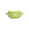 Vietri Italian Bakers Green Small Handled Round Baker