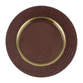 Vietri Pelli Glass Brown Charger