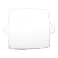 Vietri Lastra White Sqaure Platter with Handles