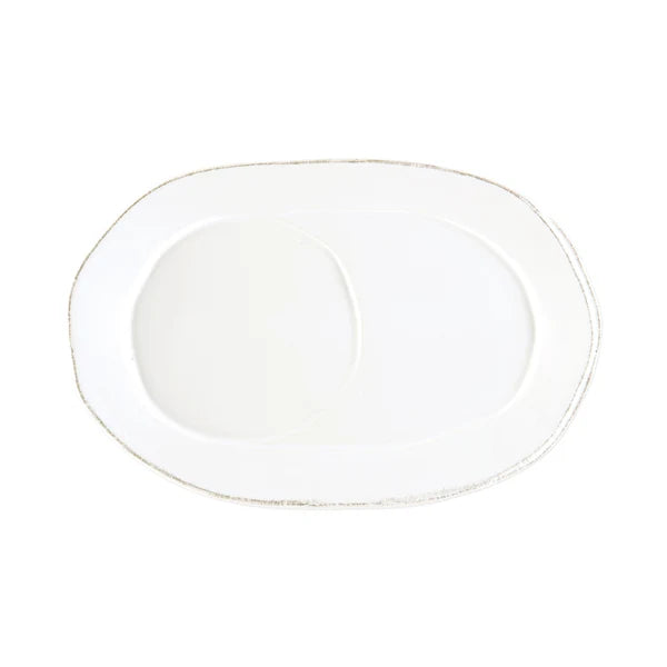 Vietri Lastra White Oval Tray