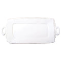 Vietri Lastra White Rectangle Platter w/ Handles